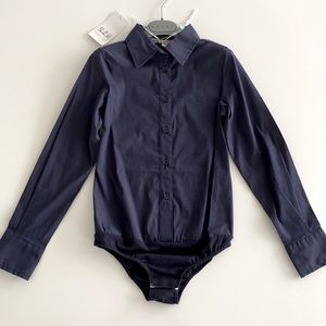 Patrizia Pepe Girls Top Botton Down Bodysuit New